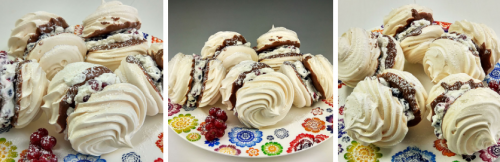 Меренги с шоколадом и сливочно-ягодным кремом [Pastry School]