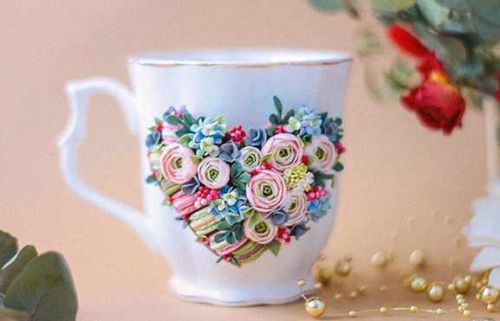 Курс по лепке цветочной кружки 'Весенний букет'. Тариф - Я сам (Оля Сорокина)