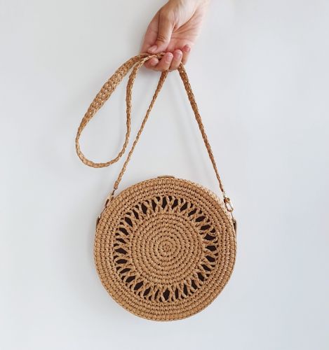 Круглая сумка из рафии 'Бали' (Annetta_handmade)