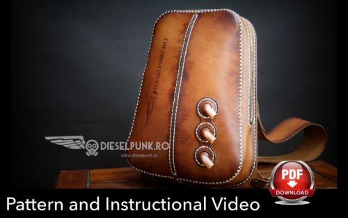 Кожаный рюкзак с одной лямкой «Engineer Steampunk bag» (DieselpunkRo)