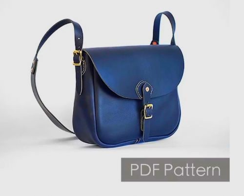 Кожаная сумка-мессенджер «Crossbody №36» (LeatherDIYStudio)