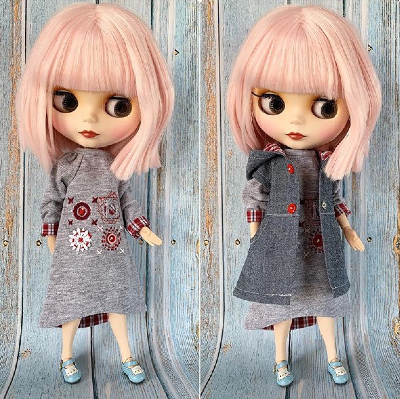 Комплект выкроек - платье и жилет для куклы Блайз (Дина Крылова)