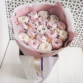 Как собрать красивый букет из зефира (Ольга Фролова)