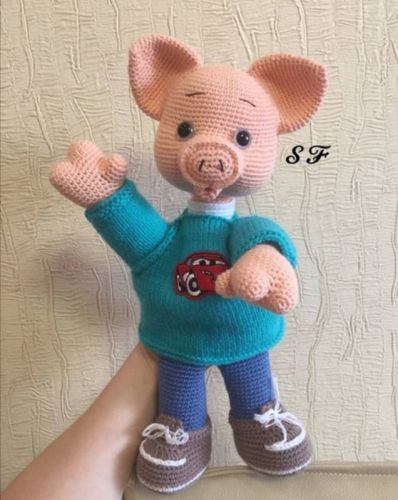 Хрюша игрушка на руку (Светлана Федулеева)