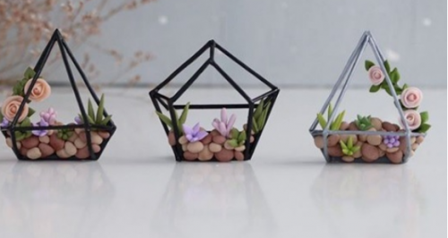 Флорариумы из полимерной глины (Саша Вихарева)