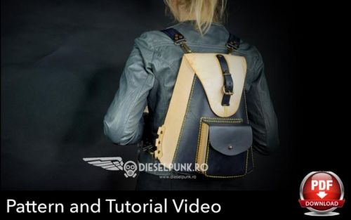 Двухцветный рюкзак из кожи (DieselpunkRo)