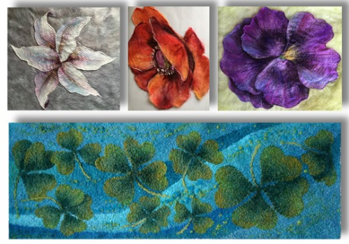 Четыре способа создания рисунков в войлоке. Трафаретная живопись (Светлана Фомина)