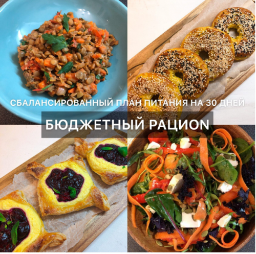 Бюджетный рациON - Сбалансированный план питания на 30 дней (di_licious_me)