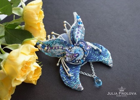 Брошь цветок Deep leke (Юлия Фролова)