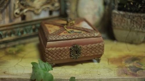 Шкатулка 'Теодора'. Имитация плетения под кожу (Ирина Черникова)