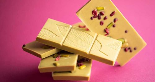 Шоколадная плитка фисташка-малина (Ханс Овандо)