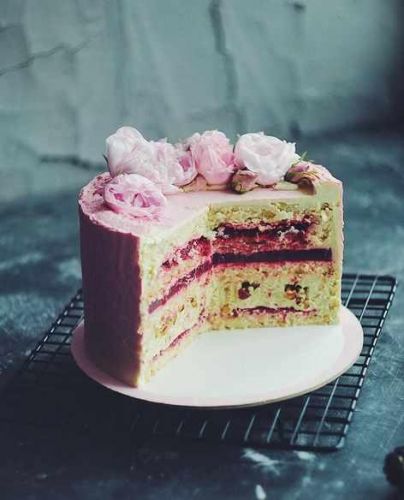 Торт Фисташка-Малина-Вишня (Наталья Оленникова)