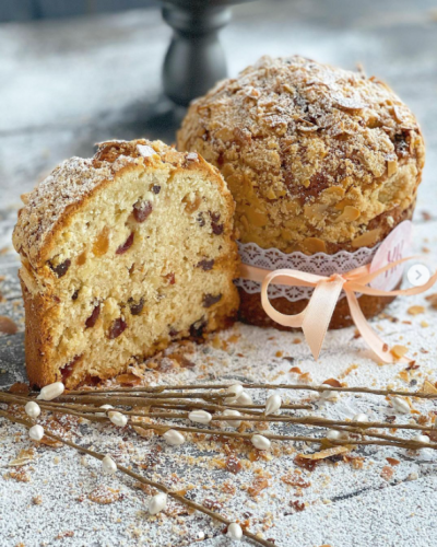 Творожно-миндальный бездрожжевой кулич (gift_cookies)