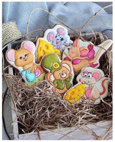 [Кондитерка] Пряничные Мыши-символ 2020г (gift_cookies)