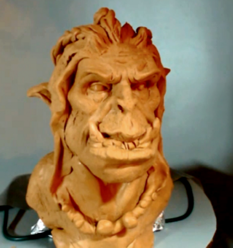 Лепим головы существ: Орк (Наталья Филинова)