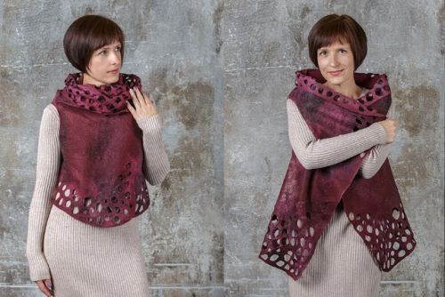 Аксессуары animalprint: жилет-трансформер, капюшоны, берет (Катя Ветрова)