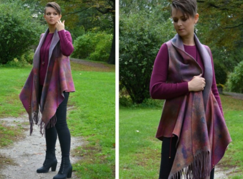 Двусторонний валяный жилет-трансформер (Наталия Луната)