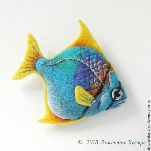 Видео мастер-класс по валянию из шерсти 'Тропическая рыбка' (Виктория Козырь)
