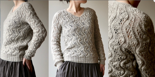 Ажурный пуловер «Hamon» (Йоко Джонстон)