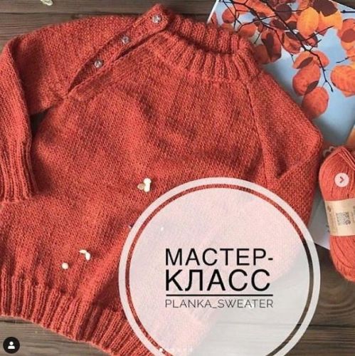 Детский свитер с цельновязаной планкой PLANKA sweater (bydashylia)