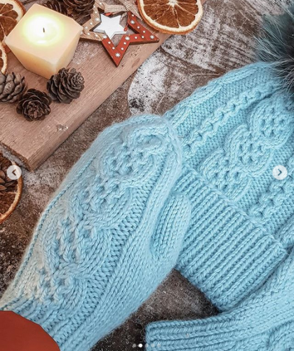 Комплект шапка+варежки «Selesta» (nyusha__knits)