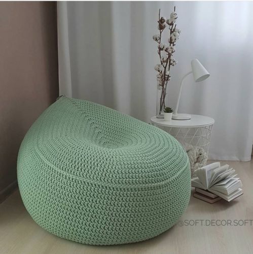 МК Пуф 'Drop' крючком [soft.decor.soft] (Юлия Малинина)
