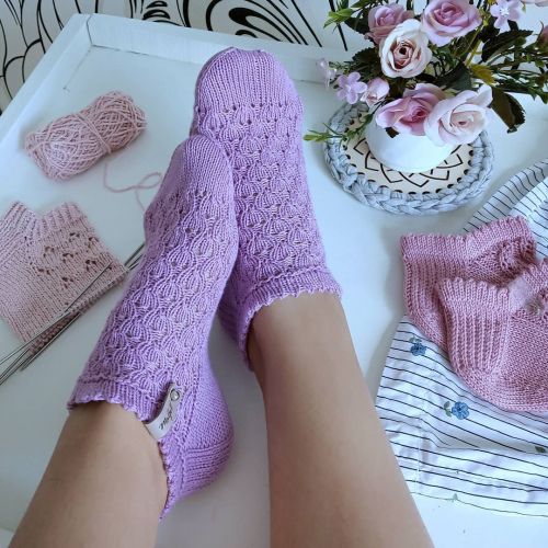 Носки flowers_socks (mage_knits)