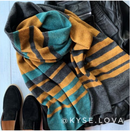 Полосатый шарф-палантин (kyse.lova)