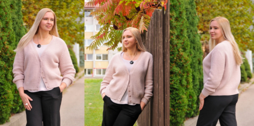 Укороченный кардиган «Foam» (Aiste Butkeviciene)