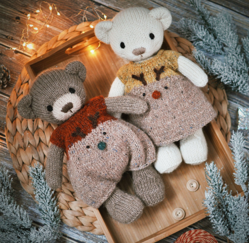 Вязаная игрушка медвежонок. Прямой метод (Екатерина Попова)