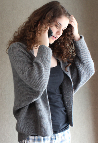 [Домоседка] Вязаный спицами шраг кокон «Madam Secretary» (Carol Sunday)