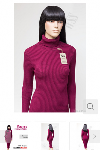 [Машинное вязание] Платье «Темный пион» (WSS-shop)