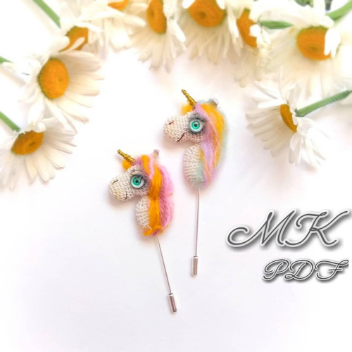 [Вязание] 'Брошь-Единорожь' (mavdrik_toys)