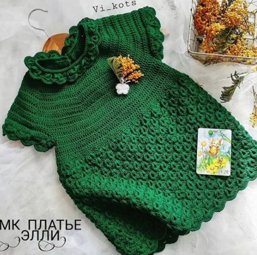 [Вязание] Детское платье «Элли» (vi_kots)