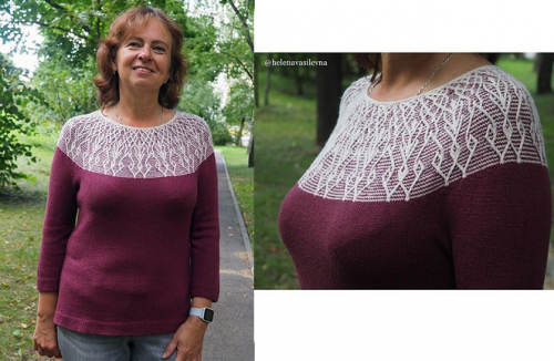 [Вязание] Джемпер «Майолика» (helenavasilevna)