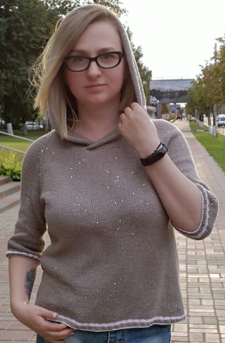 [Вязание] Футболка с капюшоном взрослая версия «Miami T-Shirt» (Инна Скробова)