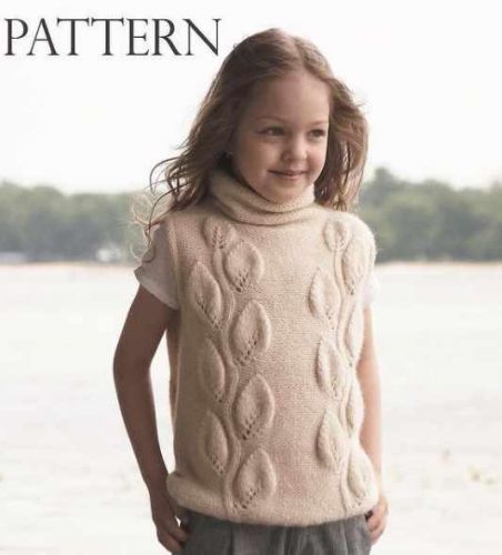 [Вязание] МК Детский жилет 'Leafy' (Татьяна Мулокас, knitterra)