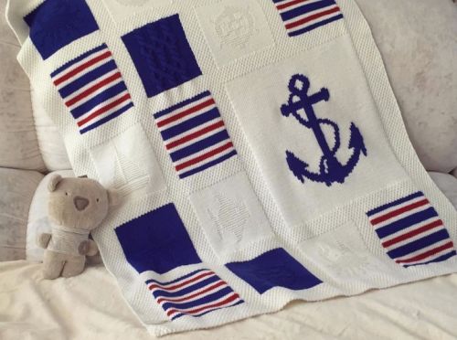 [Вязание] МК Плед 'Морской' (marine_knits)