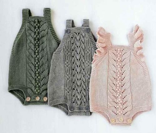 [Вязание] Ромпер вязаный Bloom, для новорожденных. Спицы (knitting.pattern)