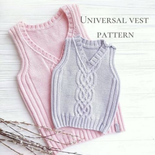 [Вязание] Жилет 'Universal vest'(Алена Михайлова)