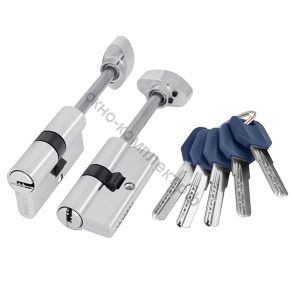 Цилиндровый механизм Punto (Пунто) со штоком Z407/80 mm (45+10+25) CP хром 5 кл. Арт: 37811