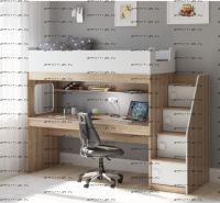 Кровать-чердак Легенда C606.3, два варианта цвета