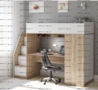 Кровать-чердак Легенда F606.3, два варианта цвета