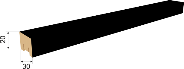 Рейка интерьерная 20х30х2700