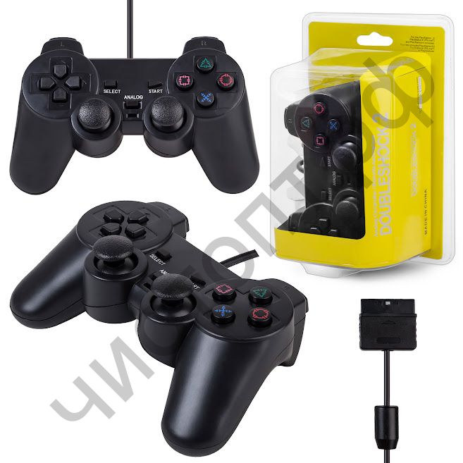 Джойстик для PS2 Dual Shock блистер черн