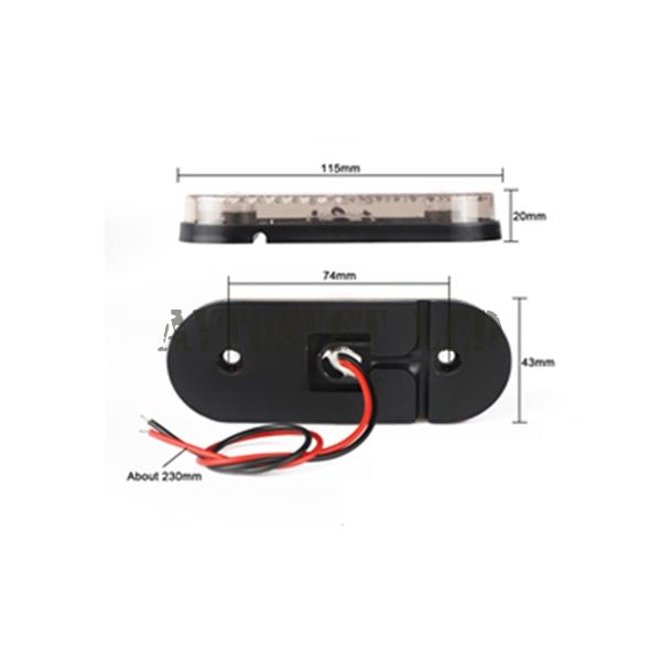 Светодиодные габаритные огни на прицеп AS-U-4SMD-R