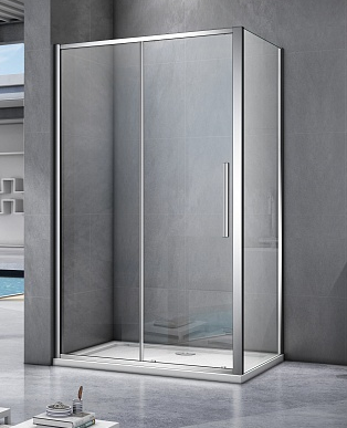 Душевое ограждение Good Door BAS IDEA WTW-120-C-CH+SP-80-C-CH 120x80