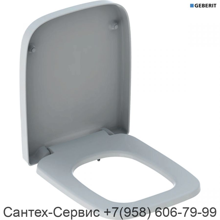 500.832.00.1 Сиденье для унитаза Geberit Renova Plan прямоугольное исполнение, крепление СВЕРХУ