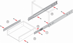 Купить Шариковые направляющие 400 мм Boyard DB4501Zn/400 оптом и в розницу