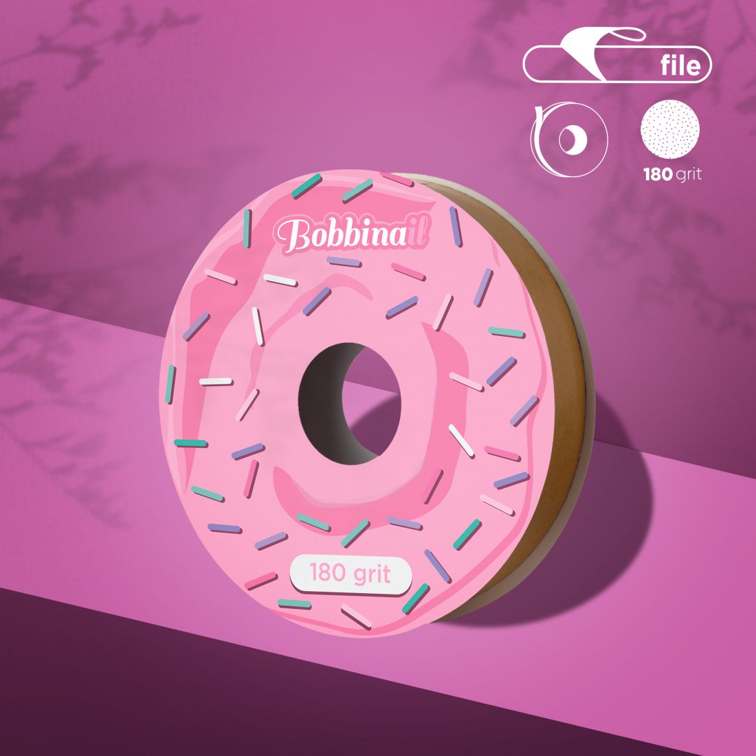 Запасной блок файл-ленты для пластиковой катушки Bobbinail STALEKS PRO 180 грит (8м) (АРТ. ATS-180)